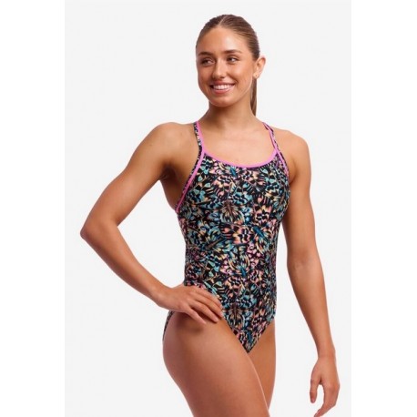 Women's One Piece Swimsuit FUNKITA Diamond Back Copper Cluster