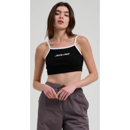 Santa Cruz Women's Vest Strip Contrast Vest Black White
