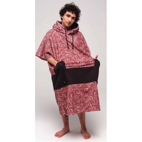 Poncho All-In V Beach Crew Japanese Red