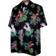 Chemise Hawaienne Pacific Legend Black Parrot