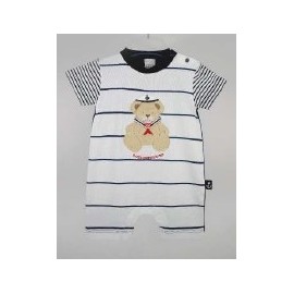 Baby Papylou Royan White and Navy Jumpsuit