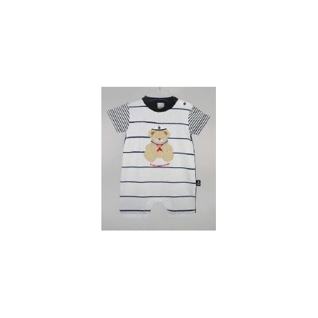 Baby Papylou Royan White and Navy Jumpsuit