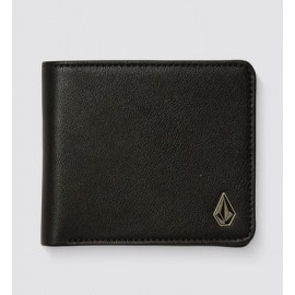 VOLCOM Slim Stone PU Large Wallet in Black