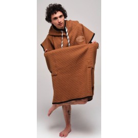 Poncho All-In Léger Waffle Caramel