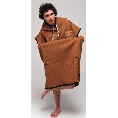 Poncho All-In Léger Waffle Caramel