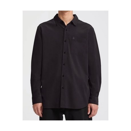 VOLCOM Men's Zander Corduroy Shirt - Asphalt Black