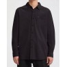 VOLCOM Men's Zander Corduroy Shirt - Asphalt Black