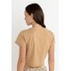 Women's T-Shirt RHYTHM Follow The Sun Crop Crew Sand