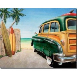 Plaque Métal Décoration Green Woody