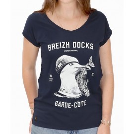 Tee Shirt Femme STERED Garde Côte Marine