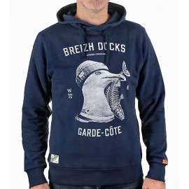 Sweat à Capuche Homme STERED Garde côte Marine