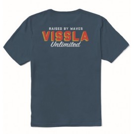 Tee Shirt Homme VISSLA Sign Painter Organic Dark Denim