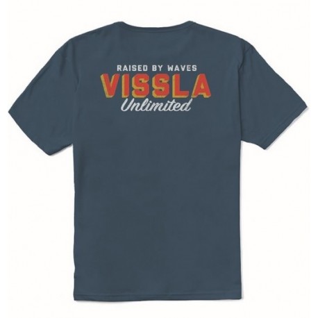 Tee Shirt Homme VISSLA Sign Painter Organic Dark Denim