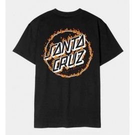 Men's SANTA CRUZ Burnt Opus OVRSZD Black T-Shirt
