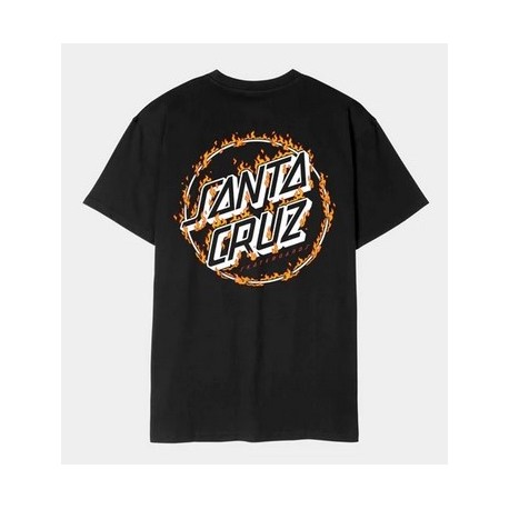 Men's SANTA CRUZ Burnt Opus OVRSZD Black T-Shirt