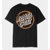 Men's SANTA CRUZ Burnt Opus OVRSZD Black T-Shirt