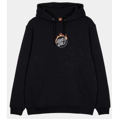 SANTA CRUZ Men's Hoodie Burnt Opus Front Black