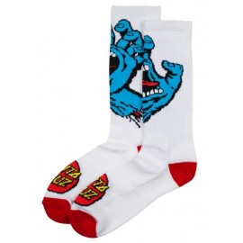 Chaussettes Santa Cruz Youth Screaming Hand White