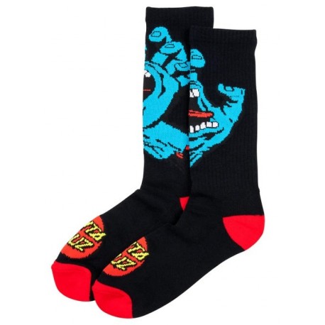 Chaussettes Santa Cruz Youth Screaming Hand Black