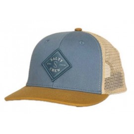 Junior Salty Crew Sealine Retro Trucker Pilot Cap, Blue, Bone Brown