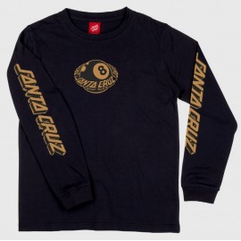 Junior Long Sleeve Tee Shirt SANTA CRUZ Winkowski Eighth Planet Black