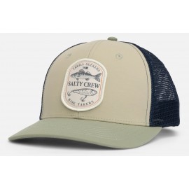 Casquette Salty Crew Baited Retro Trucker Oil Green Blue