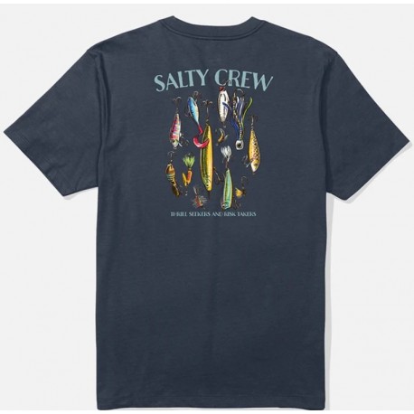 Men's Salty Crew Lure Gear Navy T-Shirt