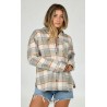 SALTY CREW Women's Flannel Shirt - Shore Break Clay Grey