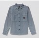 VOLCOM Men's Levelstone Blue Wash Long-Sleeved Shirt