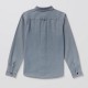 VOLCOM Men's Levelstone Blue Wash Long-Sleeved Shirt