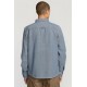 VOLCOM Men's Levelstone Blue Wash Long-Sleeved Shirt