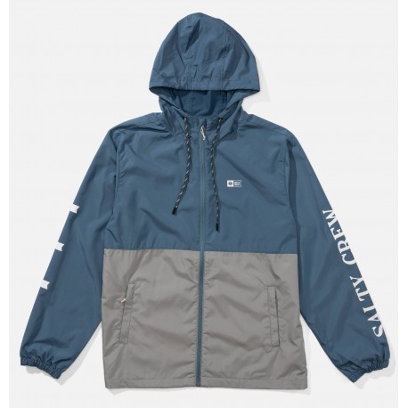 Salty Crew Surface Windbreaker Jacket Channel Blue