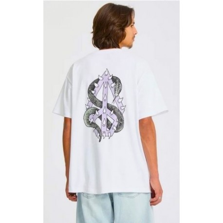 VOLCOM Men's Snake Peace White T-Shirt