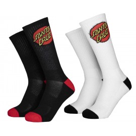 Pack de Deux Chaussettes Santa Cruz Youth Classic Dot Black & White