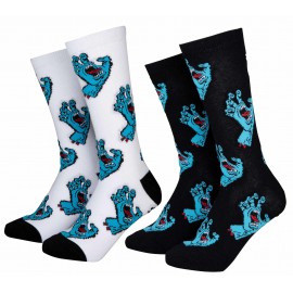 Pack de Deux Chaussettes Santa Cruz Youth Multi Hand Black & White