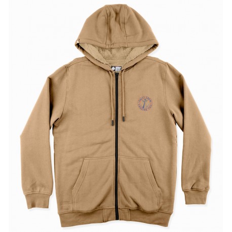 SALTY CREW Coastal Khaki Sherpa-Lined Sweatshirt