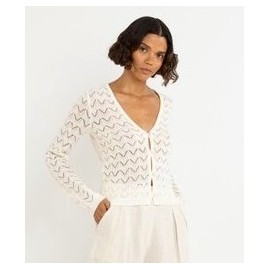 Gilet Femme RHYTHM Avery Knit Cardigan White