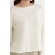 RHYTHM Baklava Knit Women's Sweater in White