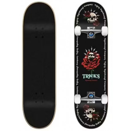 Skate Complet Tricks Red Rose 7.87"