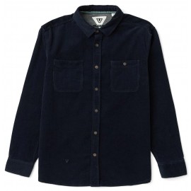 Vissla Rails Cord Long Sleeve Shirt Dark Naval