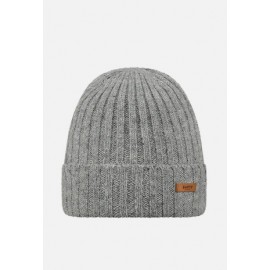BARTS Unisex Haakon Turnup Heather Grey Beanie