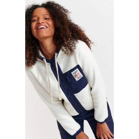 Sweat Polaire Zip BANANA MOON Warren Brichill Ecru