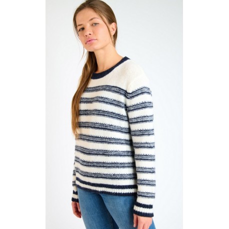 BANANA MOON Women's Sweater by Amiah Janesville in Ecru
