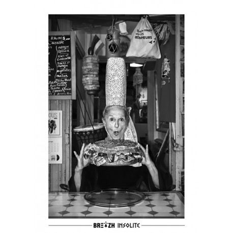 Carte Postale Breizh Insolite Breizh Burger N 21