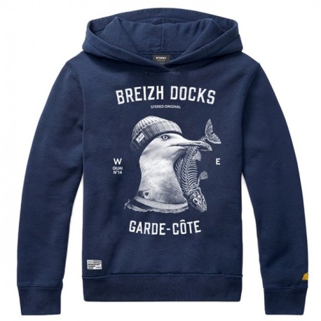 Children's Stered Coast Guard Navy Hoodie