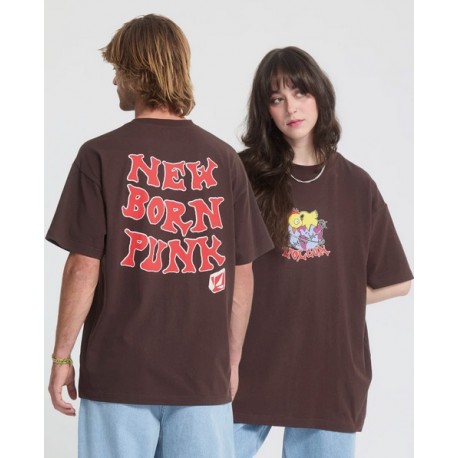 Tee shirt Mixte VOLCOM New Born Cacao