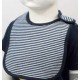 PAPYLOU Baby Bib, Houlgate White Striped Navy