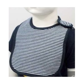 PAPYLOU Baby Bib, Houlgate White Striped Navy