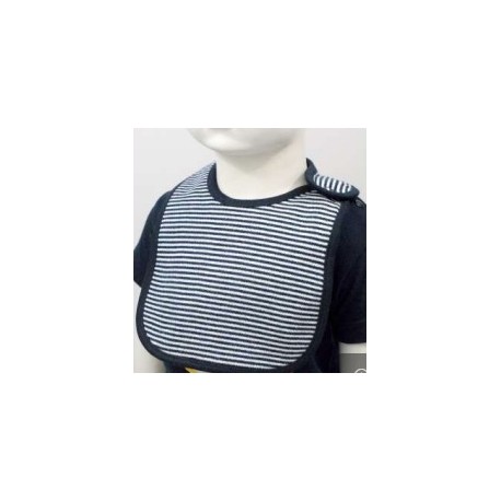 PAPYLOU Baby Bib, Houlgate White Striped Navy