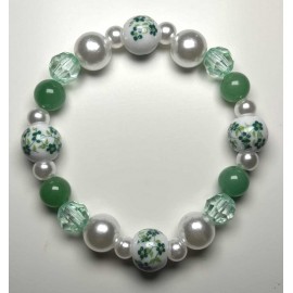 Bracelet MISS CELTIC Création Perle Aventurine Céramique Vert